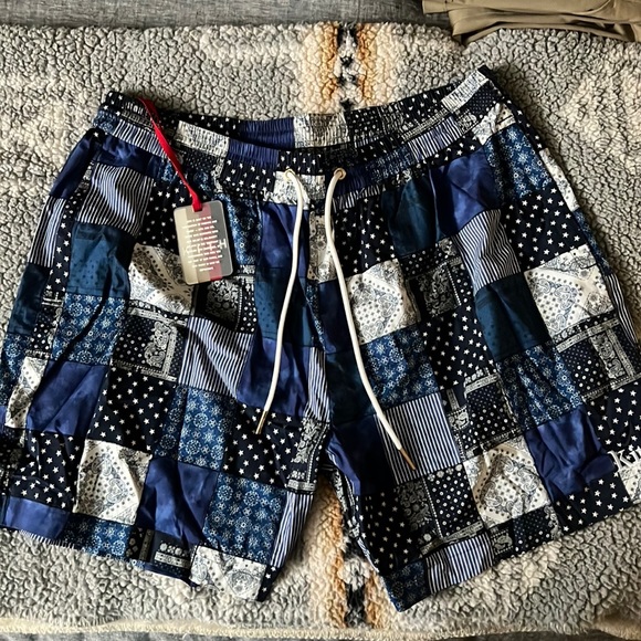 Kith Indigo Patchwork Hardaway Short